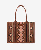 Wrangler Aztec Print Canvas Tote Bag