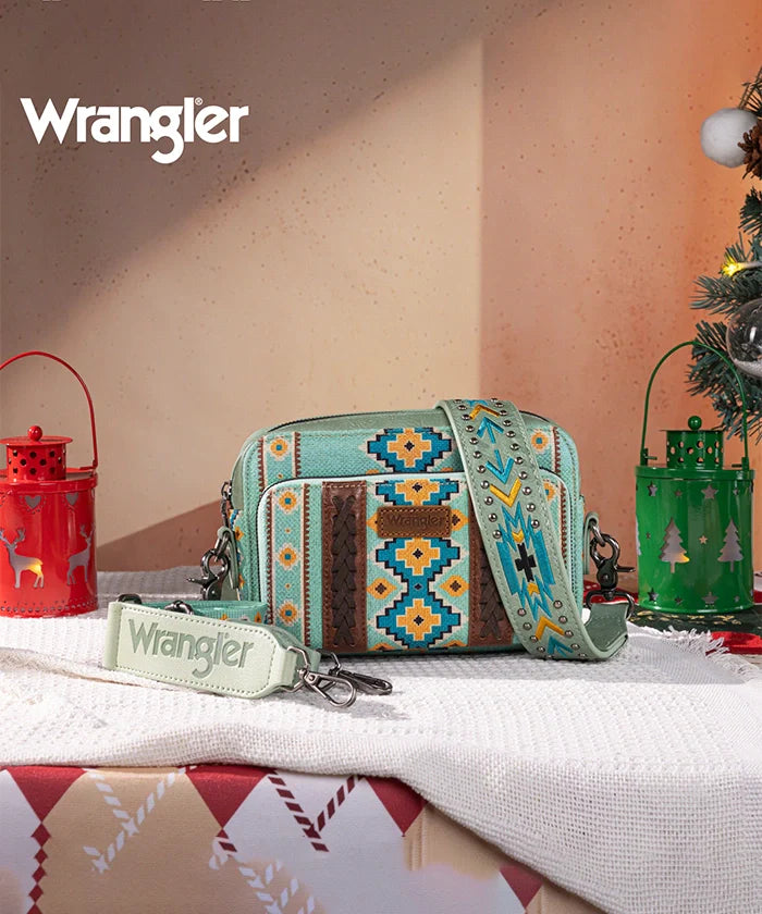 Wrangler Aztec Printed Crossbody Purse