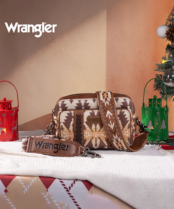 Wrangler Aztec Printed Crossbody Purse