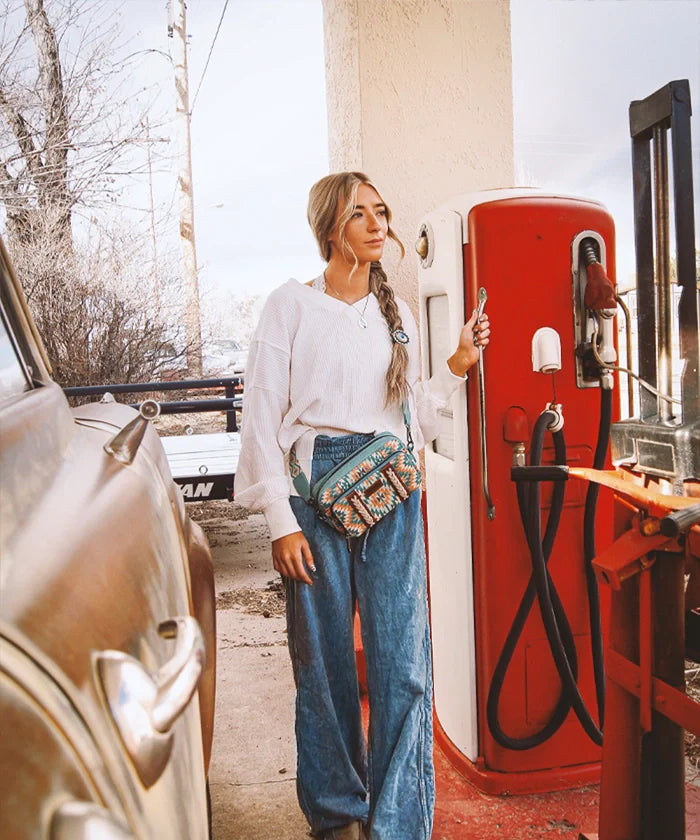 Wrangler Aztec Printed Crossbody Purse