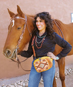 Wrangler Aztec Embroidered Whipstitch Sling Bag
