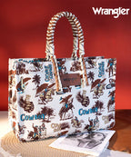 Wrangler Cowboy Print Tote Bag