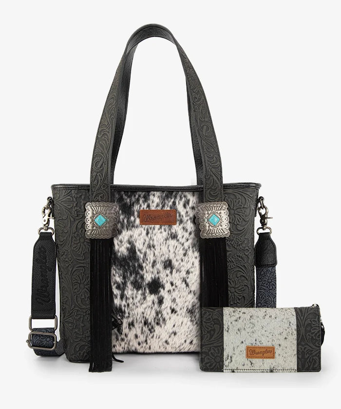 Wrangler Cowhide Fringe Concealed Carry Purse
